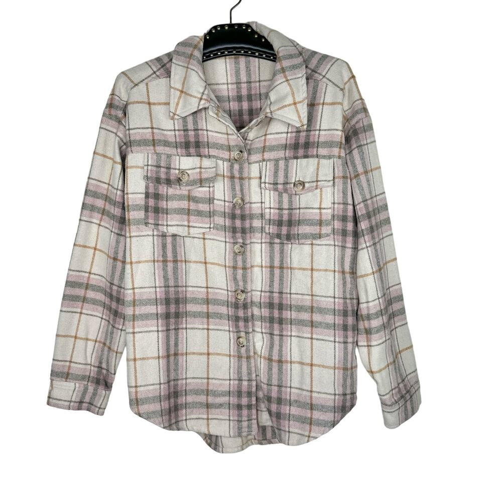 L.A Hearts Plaid Flannel Boyfriend Shirt Shacket XS/S